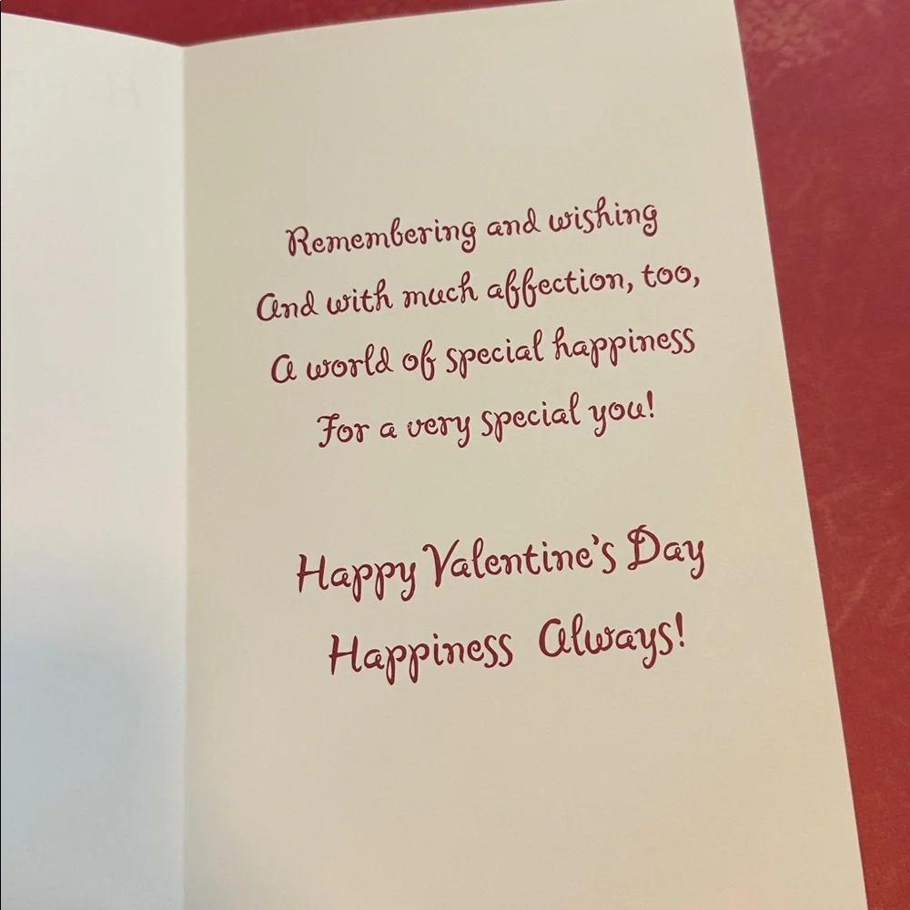 4 Valentines Cards (No Envelopes included)